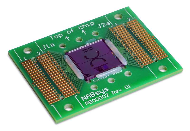 Nabsys has developed the first solid-state measurement of individual DNA molecules. This is similar to a computer electronic chip found on commercial electronic devices, except DNA molecules physically flow through the chip and are read electronically, as they pass through the chip. (Source: Nabsys)