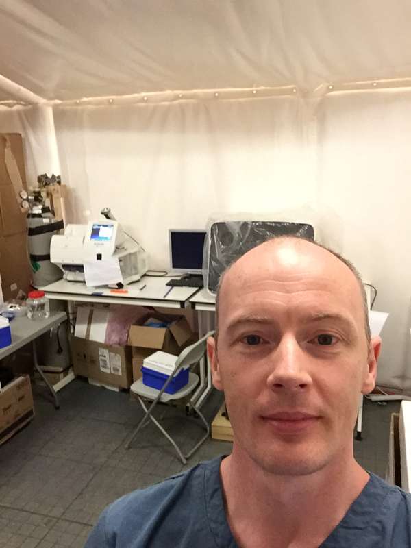 Professor Goodfellow on the ground in Sierra Leone to train local researchers using the AmpliSeq Ebola Panel for the Ion PGM and Ion Chef gene sequencing system by Thermo Fisher Scientific.