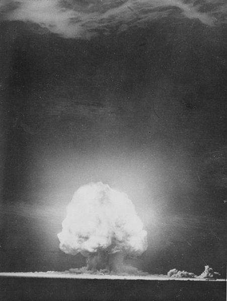 The Trinity Test (yield 19 kt). The world's first atomic bomb detonated by the United States at Trinity Site in southern New Mexico on July 16, 1945. (Source: Wikimedia/The Official CTBTO Photostream)