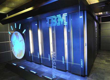 A Jan. 13, 2011 file photo provided by IBM shows the IBM computer system known as Watson, at IBM's T.J. Watson research center in Yorktown Heights, N.Y. A partnership between IBM and seven of the country’s top computer science universities, which was set to be announced Wednesday, May 7, 2014, will let students will use the "Jeopardy!" champion to develop new cognitive computing applications for a variety of industries ranging from health care to finance. (AP Photo/IBM)